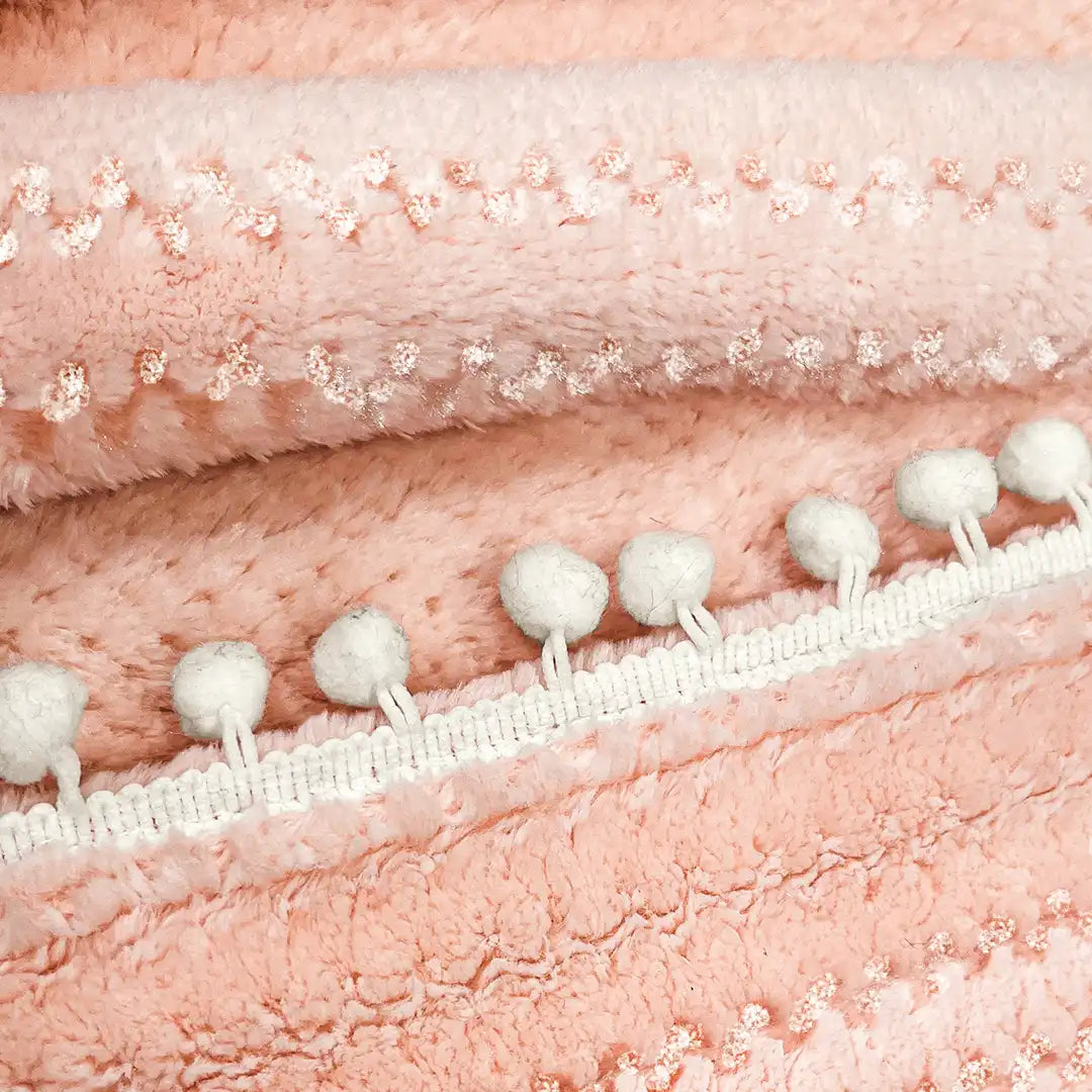 Cobertor Baby Pom-Pom salmón
