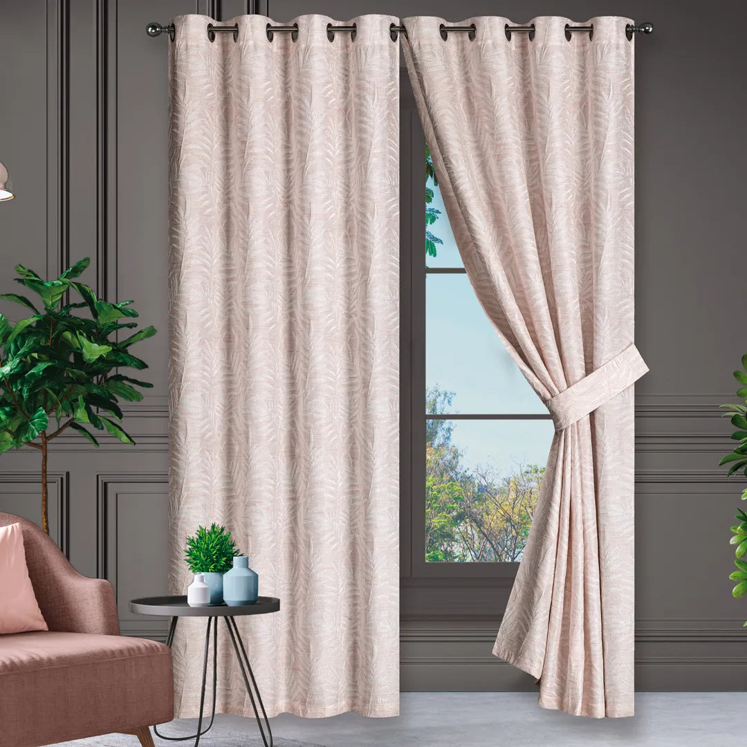 Set de Cortinas Jacquard Relieve 3D Joly
