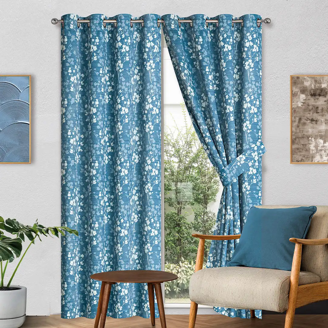 Set de Cortinas Blackout Pauline Azul