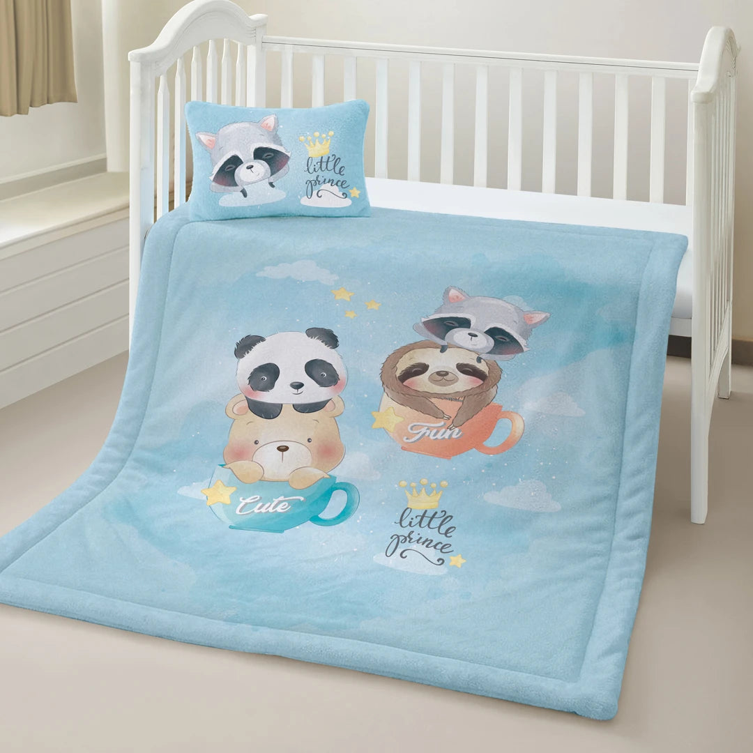 Set Edre-cobertor Baby Panda Pache