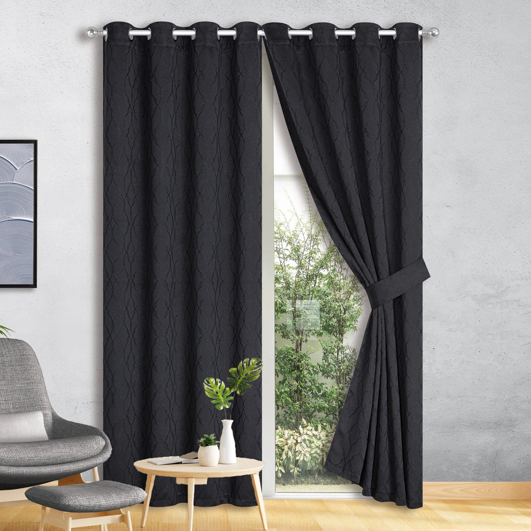 Juego de Cortinas Blackout Oviedo Onyx