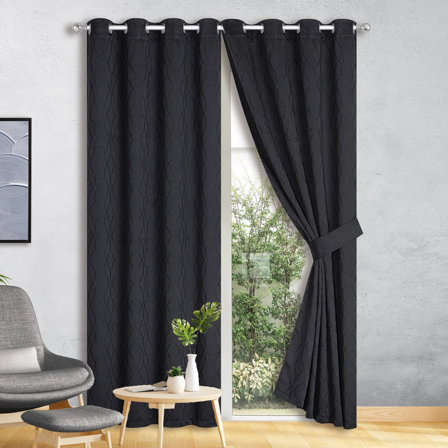 Juego de Cortinas Blackout Oviedo Onyx