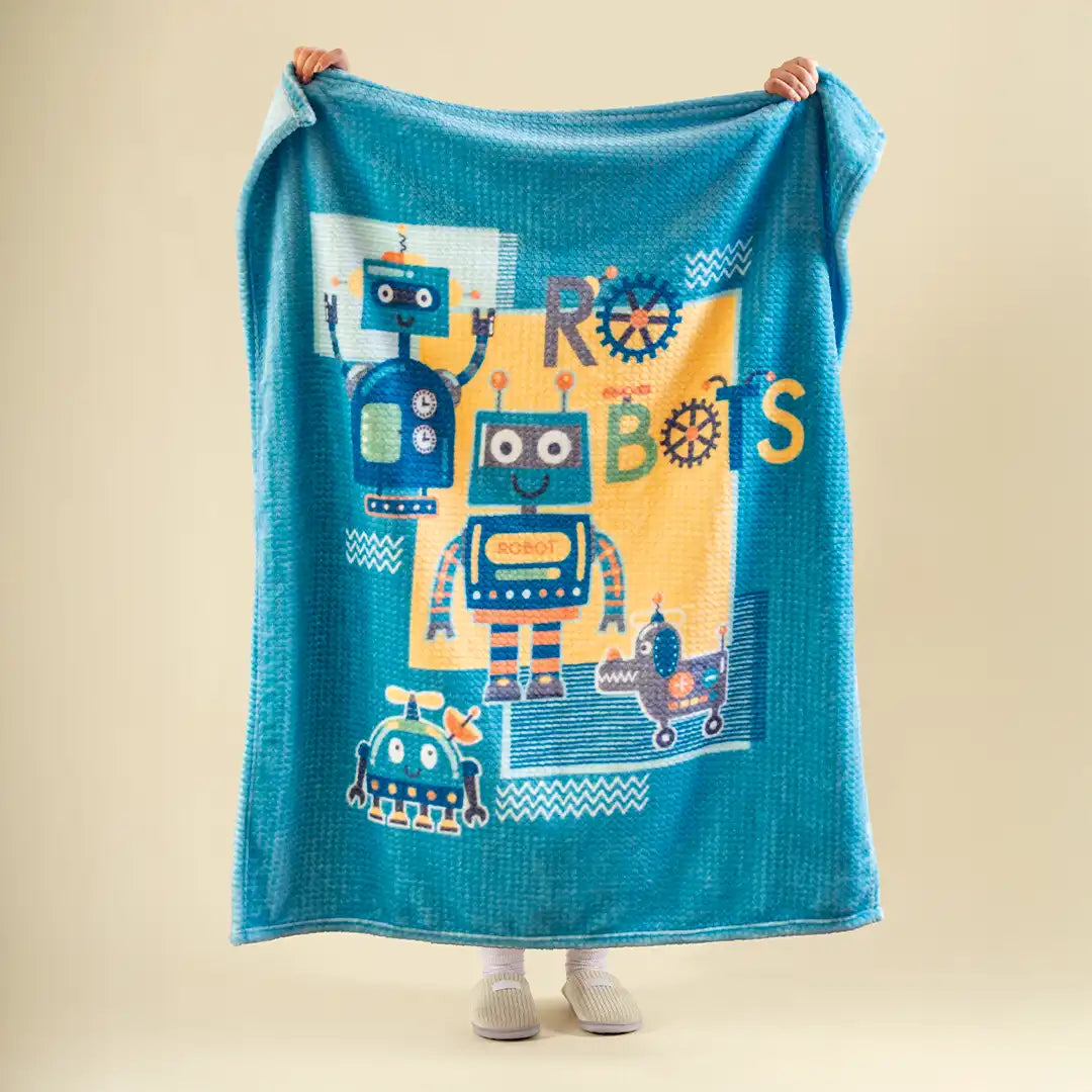 Cobertor Baby Textury Robots