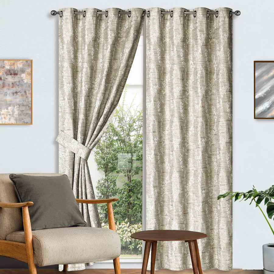 Set de Cortinas Jacquard Relieve 3D Nicole