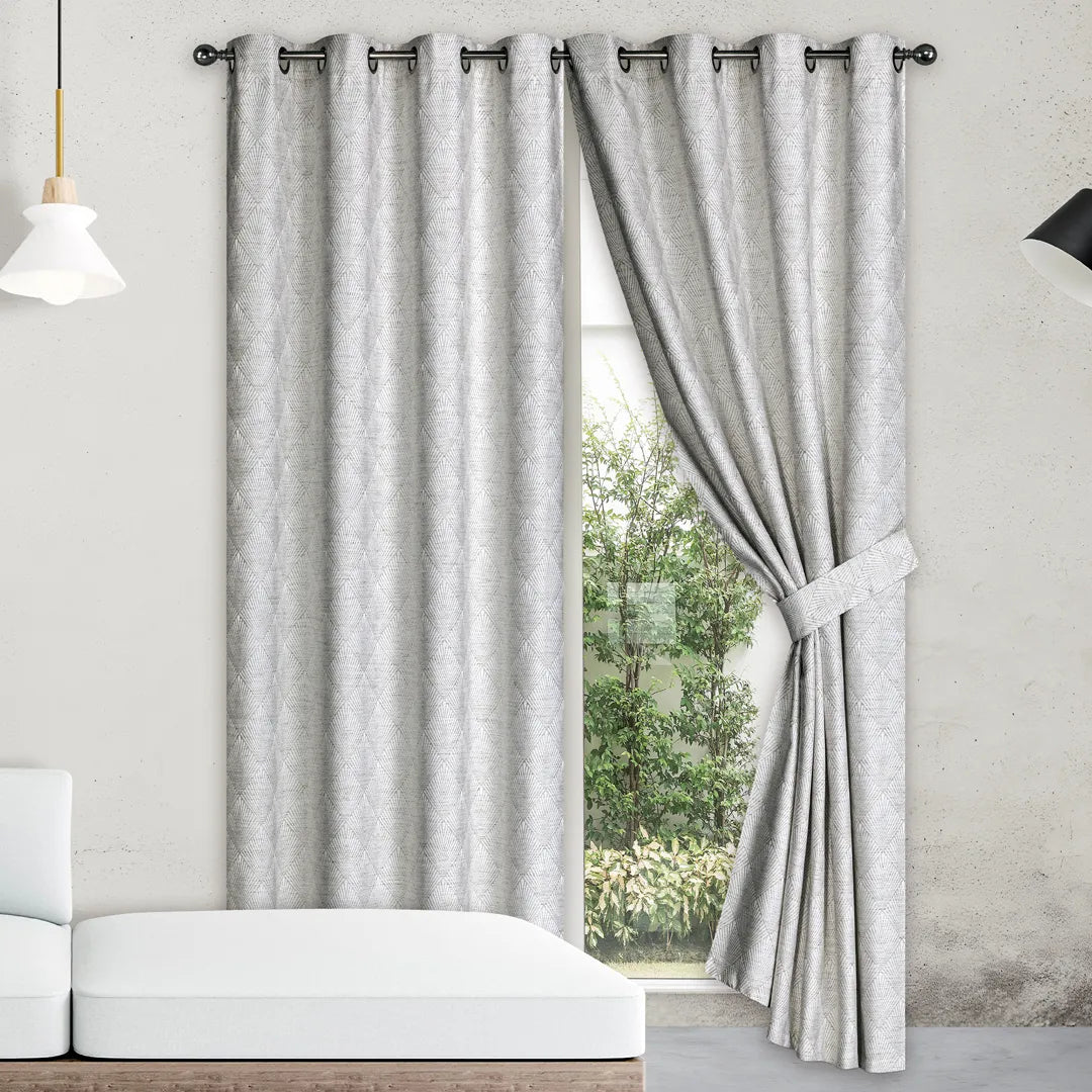 Set de Cortinas Jacquard Relieve 3D Maxin