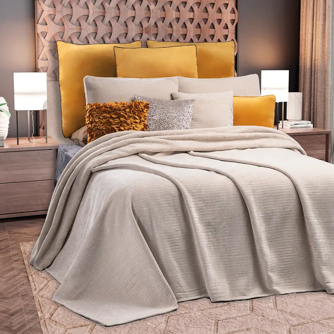 Cobertor Chenille Caramel