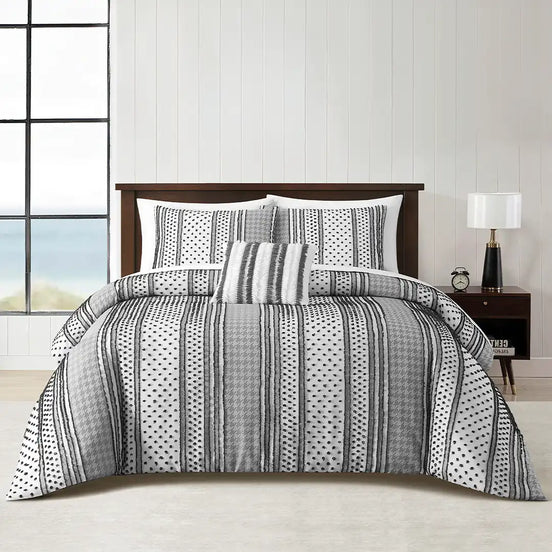 Set de Edredón Textura 3D Jacquard Zaccary