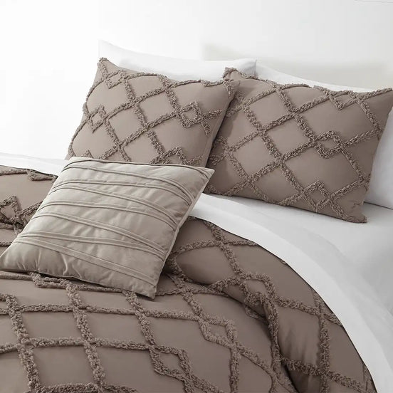 Set de Edredón Textura 3D Jacquard Opalina