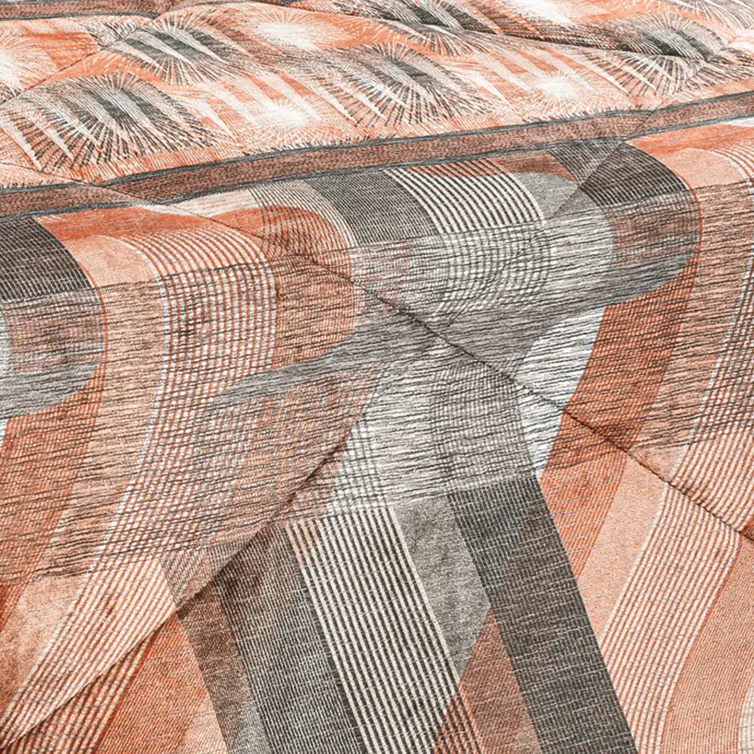 Edre-Cobertor nuvó Abstracto Canela