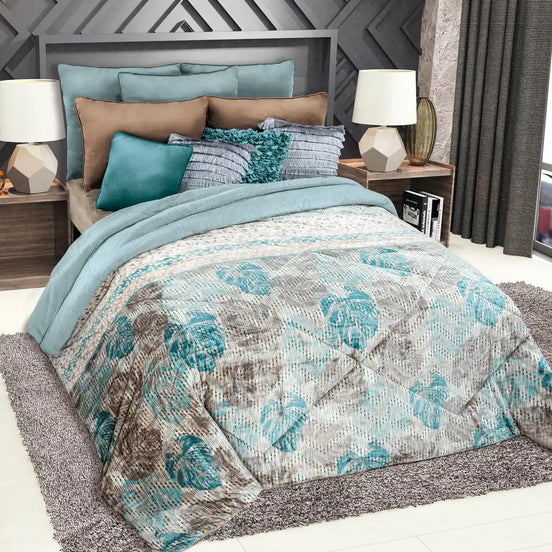 Imagen del producto Edre-Cobertor Nuvó Basket Azuli de Regina, con diseño premium y detalles descriptivos