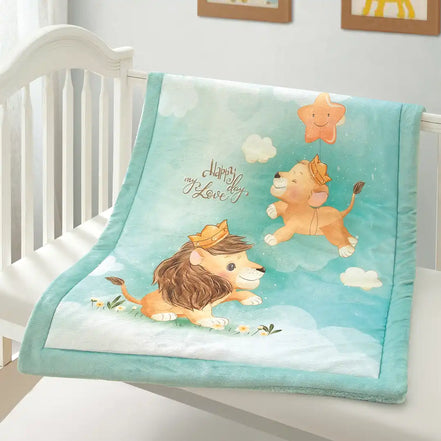 Imagen del producto Baby Edre-Cobertor Papi Leoncito de Regina, con diseño premium y detalles descriptivos