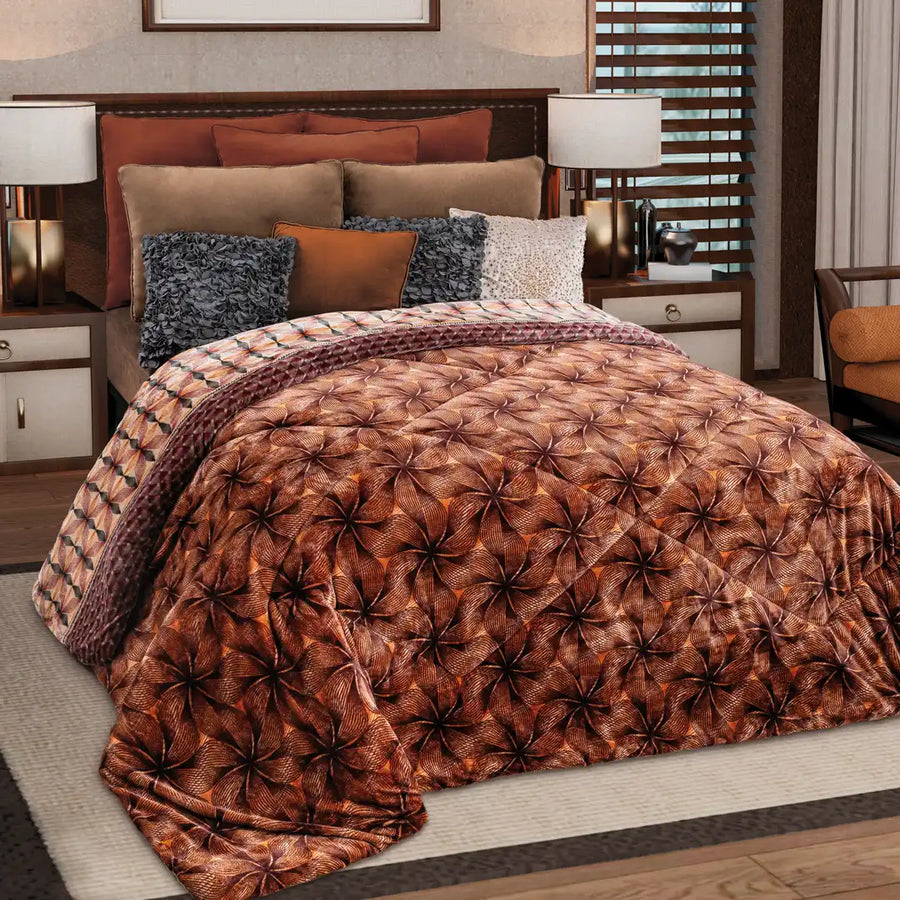 Imagen del producto Edre-Cobertor Nuvó Render Granate de Regina, con diseño premium y detalles descriptivos